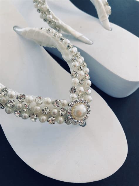 flip flops with pearls.